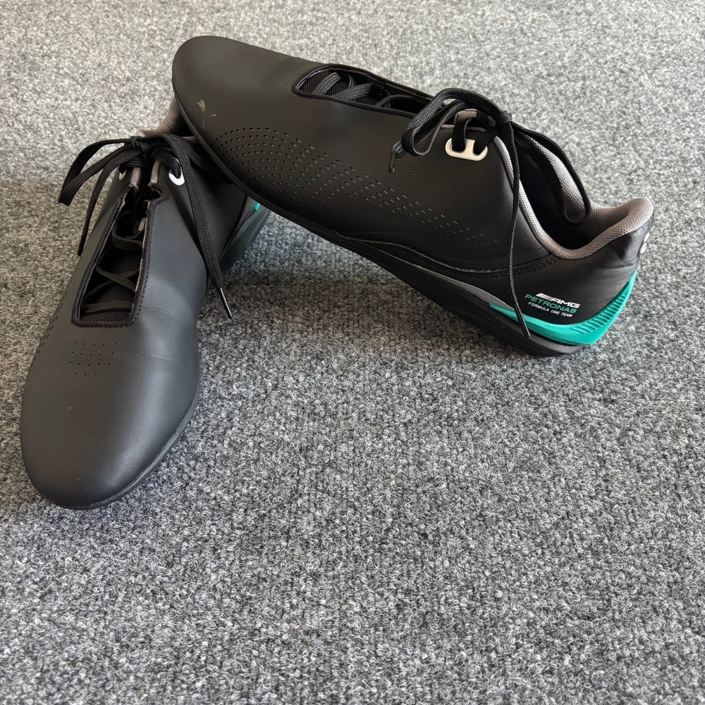 Puma Mercedes AMG Petronas F1 Neo Cat Sneakers Black Teal Mens 13